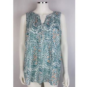 Caslon Women’s paisley blouse sleeveless small